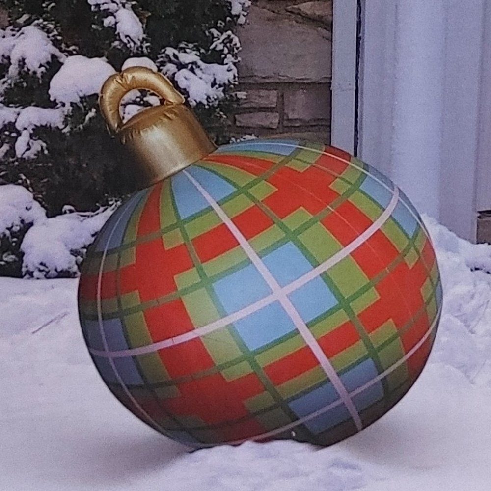 HUGE Christmas Bulb Inflatable Ornament BNIP 60cm Diameter Indoor or Outdoor Use